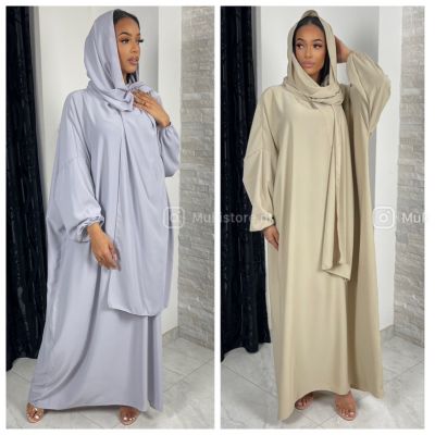 Super Oversized Gloss Abaya With Headscarf MADE IN ITALY